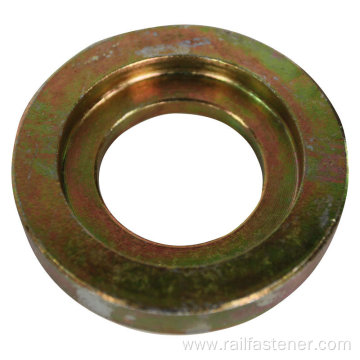 Flat plain washer for rail fastening